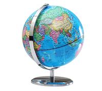 World Globe with Stand, Illuminated Desk Lamp with LED Lights, Educational Geographic Map for Interactive Learning, Suitable for Home, Office, School Use