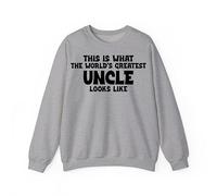 World greatest Uncle jumper, Merry christmas, Uncle gift christmas Jumper, Santa, Xmas Men wear, Unisex sweatshirt for adults and kids Heather Grey