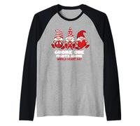 World Heart Day Gnome One Fights Alone Wear Red Ribbon Raglan Baseball Tee