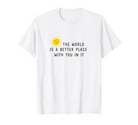 World Improved with Your Presence Value Graphic T-Shirt, Men, White, L