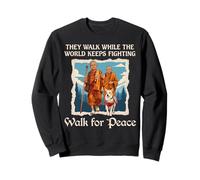 World Keeps Fighting Spiritual Monk Aloka Dog Walk For Peace Sweatshirt