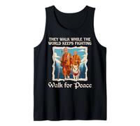 World Keeps Fighting Spiritual Monk Aloka Dog Walk for Peace Tank Top