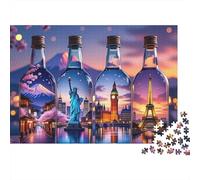 World Landmarks Jigsaw Puzzle 1000 Piece Jigsaw Puzzle Paper for Adults Night View Puzzle Game for Family Relaxation Gift 70x50cm/1000pcs