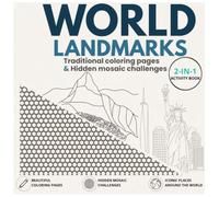 World landmarks: traditional coloring Pages & hidden Mosaic Challenges
