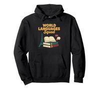 World Languages Squad Books Tower Pullover Hoodie