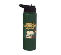 World Languages Squad Books Tower Stainless Steel Insulated Water Bottle