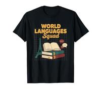 World Languages Squad Books Tower T-Shirt