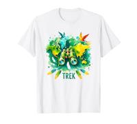 World Map Binoculars Trek Explorer Nature Wanderer T-Shirt