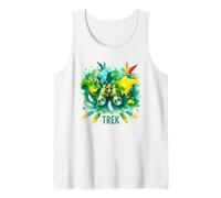 World Map Binoculars Trek Explorer Nature Wanderer Tank Top