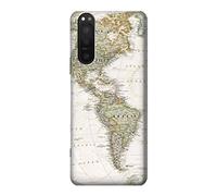 World Map Case Cover For Sony Xperia 5 II