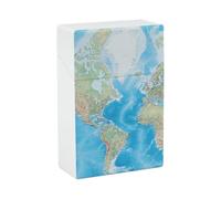 World Map Cigarette Case 85mm King Size, Crushproof Plastic Cigarette Box Holder for Men Women Cigar Protective Cover Waterproof Cigarettes Holder 20 Capacity