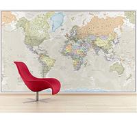 World Map Classic mural giant 4-sheets wall map