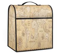 World Map Cover Dust Cover for All 4.4-7.6 Litre Mixer, Map Vintage Coffee Machine Dust Cover Stand Mixer Dust Cover for Kitchen Mixers Accessories