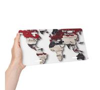 World Map Detailed Worldwide Aluminum License Plate 6 X 12 Inch Metal Car Novelty Vanity Decoration Front License Plate Cover Car Decor Accessory
