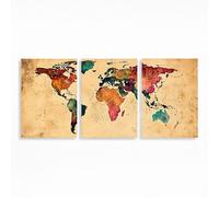 World Map Diamond Art Kits Adults Beginner 30x20In 3 Pack, Landscape Diamond Painting, 5D DIY Full Drill Paint by Numbers, Wall Art Paintings for Bedroom Office Room Decor Gifts for Women PZSH-4345