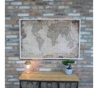 World Map Frame - Set of 2 - Wood