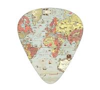 World Map Guitar Paddle 12 Pack Guitar Pickup Suitable For Playing Acoustic Guitars, Electric Guitars, Etc.
