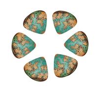 World Map Guitar Pick 12 picks Fashion Personalized Bass Pick Durable Electric Guitar Plectrums Instrument Accessories for Ukulele Electric Guitar Bass