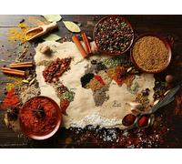 World map in Spices