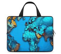 World Map Laptop Bags Ultra-Thin, Lightweight & Waterproof 10inch Laptop Sleeve, Durable Neoprene Material, Portable Protective Computer Bag with Hand Strap