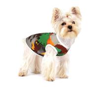 World Map Made of Spices print Tshirts for Small Dogs Dog's Fashion Shirt Breathable Sleeveless Shirts for Small Dogs
