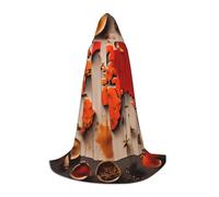 World Map Made Up Of Spices Print Unisex Hooded Comfortable Cloak Gothic Halloween Cosplay Carnival Vampire Themes, Black, Medium