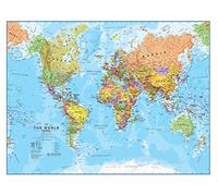 World Map - Maps of the World -Political Front Sheet Lamination - 59.4 x 42 cm - Detailed Cartography Updated 2025 - Maps International