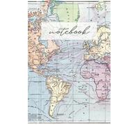 World Map Notebook with Lined Pages
