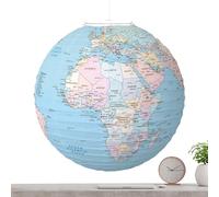 World Map Paper Lantern - Travel Theme Party Decoration Globe Light | Portable Earth Lanttern Ornamentt | Earth Gllobe Lantern Ornament for Classrooms, Bedroom, Educational