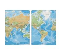 World Map Passport Card Holder Travel Passport Covers Case Pu Passport Book Cover Passport Wallet Cover Case Passport Protective Cover Unisex Passport Protector, style, 20.3x13.8cm