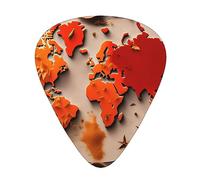 World map picks made up of exceptional spices - Full print on one side - ABS material - Varied thickness for a varied musical experience - ideal for guitars and ukuleles