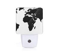 World Map Plug-in Night Light Auto Smart Dusk to Dawn Sensor LED Lights