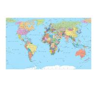 World Map Poster A1 Unframed Glossy Classroom Geography Maps (84cm x 54cm) Detailed, With Borders, Roads and Cities
