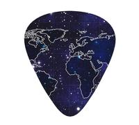 World Map Premium Bass Electric Guitar Picks,Guitar Plectrum For Unparalleled Musical Experience