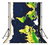 World Map Print Backdrop For Photoshoot, Photo Backdrop Background Curtain For Photography Portraits(No Stand)