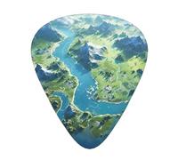 World Map print Celluloid Guitar Plectrums for Acoustic Guitar Bass,Guitar Picks with Organizer Box
