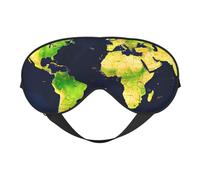 World Map Print Comfortable Sleep Eye Mask Men Women Lightweight Travel Nap Meditation Yoga Work