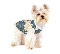 World Map Print Lightweight Tank Top for Dogs Dog Shirts for Small Dogs Stretchy T Shirts Sleeveless Vest
