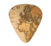 World Map Print Organizer Storage Box Different Thickness Guitar Picks For Acoustic Guitar