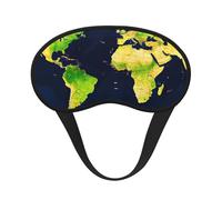 World Map Print Sleep Mask, Eye Sleeping Mask for Women and Men for Total Darkness, Reduces Puffy Eye Mask