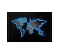 World Map Printed Adult Fun Puzzle wooden puzzle in a plastic box with letters printed on the back home decor party toy