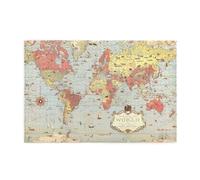 World Map Printed Adult Fun Puzzle wooden puzzle in a plastic box with letters printed on the back home decor party toy