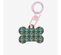 World Map Printing Bone Shape Dog Tags Double Sided Personalized Pet Pendants for Dogs and Cats