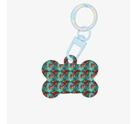 World Map Printing Bone Shape Dog Tags Double Sided Personalized Pet Pendants for Dogs and Cats