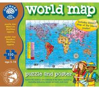 Orchard Toys World Map Jigsaw Puzzle and Poster Educational Gift for Children