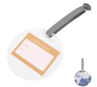 World Map PVC Luggage Tag Blue Suitcase Identifier for Travel | Compact Portable Design, Easy to Spot, Versatile Hanging Accessory, Blue World Map Style
