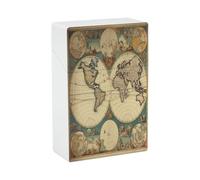 World Map Retro Cigarette Case Waterproof Cigarette Protective Cover Push Open Cigarette Holder Case Crushproof Cigarette Box for Smoking Accessories 20 Capacity Normal Size