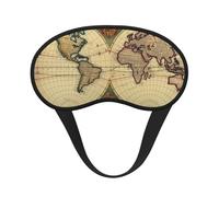 World Map Retro Sleep Mask for Side Sleeper, Light Blocking Night Masks for Sleeping Eye Mask for Women Men Eye Cover Soft Comfortable Eye Shade for Travel, Nap