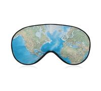 World Map Sleeping Mask, Light Blocking Eye Mask, Comfortable and Soft, Eye Cover with Elastic Band, Suitable for Men and Women, Suitable for Travel/Sleeping