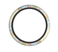 world map Stretch steering wheel cover car steering wheel protector 15-inch suitable for most models